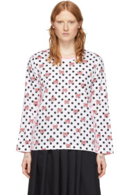 Comme des Garçons Girl - Pink & White Disney Edition Stripe Polka Dot T-Shirt