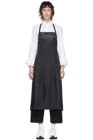 Comme des Garçons Comme des Garçons - 黑色 Apron 缎面连衣裙
