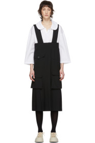 Comme des Garçons Comme des Garçons - 黑色褶裥羊毛半身裙