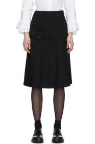 Comme des Garçons Comme des Garçons - Black Pleated Kilt Skirt