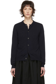 Comme des Garçons Comme des Garçons - 海军蓝精纺羊毛开衫