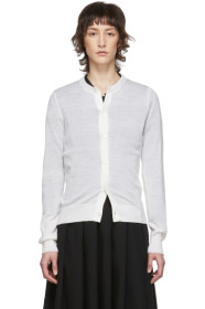 Comme des Garçons Comme des Garçons - 白色精纺羊毛开衫