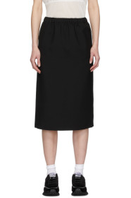 Comme des Garçons Comme des Garçons - Black Wool Pull-On Skirt