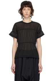 Comme des Garçons Comme des Garçons - Black Ruched T-Shirt