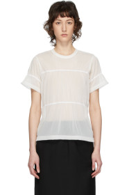 Comme des Garçons Comme des Garçons - Off-White Ruched T-Shirt