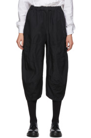 Comme des Garçons Comme des Garçons - Black Gabardine Panelled Trousers