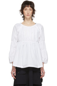Comme des Garçons Comme des Garçons - 白色褶边上装