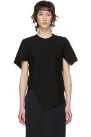 Comme des Garçons Comme des Garçons - 黑色 Diagonal Stitch T 恤
