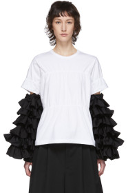 Comme des Garçons Comme des Garçons - 黑色荷叶袖套头衫