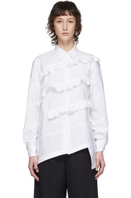 Comme des Garçons Comme des Garçons - 白色荷叶袖衬衫