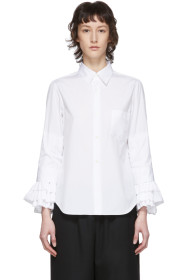 Comme des Garçons Comme des Garçons - White Broad Ruffle Cuffs Shirt