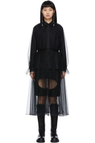Noir Kei Ninomiya - Black Tulle Shirt Dress