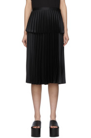 Noir Kei Ninomiya - Black Double-Layer Pleated Skirt