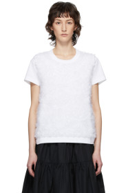 Noir Kei Ninomiya - White Flower Organdy Detail T-Shirt