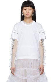 Noir Kei Ninomiya - White Scallop T-Shirt