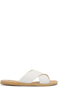 Ancient Greek Sandals - White Thais Sandals