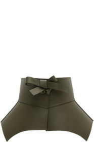 Loewe - Ceinture en cuir kaki Obi