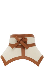Loewe - Ceinture en toile brun clair Obi