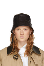 Loewe - Black Leather Bucket Hat
