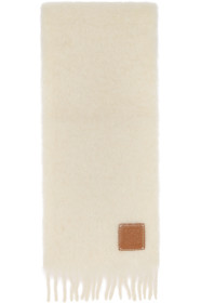 Loewe - Foulard en mohair blanc cassé