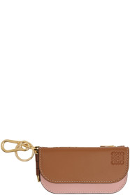 Loewe - Tan & Pink Mini Gate Coin Pouch