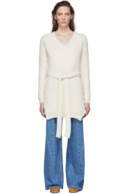 Loewe - Off-White Belted Sweater