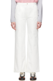 Loewe - White Denim Slit Trousers