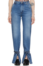 Loewe - Blue Tie Cut Panel Jeans