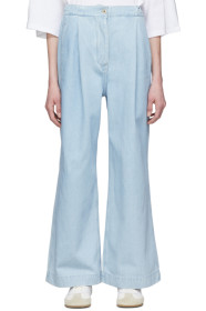 Loewe - Blue Drawstring Cropped Jeans