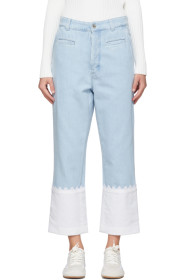 Loewe - Blue Embroidered Fisherman Jeans