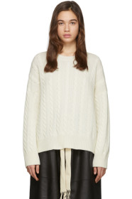 Loewe - Off-White Cable Crewneck Sweater