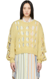 Loewe - Yellow Mohair Mesh Sweater