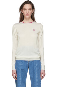 Loewe - Off-White Cashmere Anagram Sweater