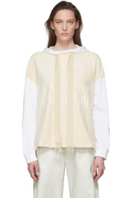 Loewe - Beige & White Embroidered Hoodie