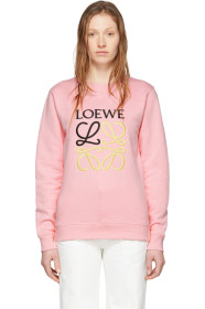 Loewe - Pink Embroidered Anagram Sweatshirt
