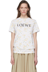 Loewe - White Floral Logo T-Shirt