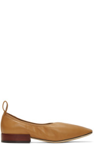 Loewe - Tan Soft Ballerina 25 Flats