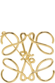 Loewe - Gold Anagram Brooch