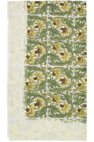 Loewe - White & Green William De Morgan Modal Flowers Anagram Scarf