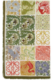 Loewe - Multicolor William De Morgan Modal Animal Anagram Scarf