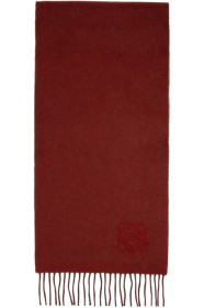 Loewe - Red & Grey Anagram Scarf