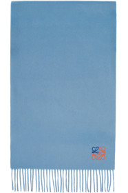 Loewe - Blue & Orange Cashmere Anagram Scarf