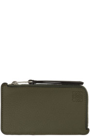 Loewe - Khaki & Brown Coin Card Holder