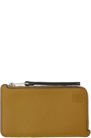 Loewe - Yellow & Taupe Coin Card Holder