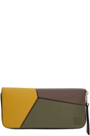 Loewe - Portefeuille vert et jaune Puzzle Open