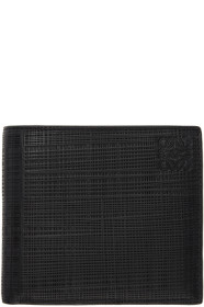 Loewe - Portefeuille à deux volets noir Linen