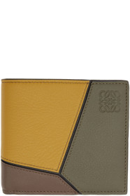 Loewe - Portefeuille verte et jaune Puzzle Coin