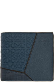 Loewe - Portefeuille à deux volets indigo Puzzle
