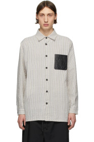 Loewe - White & Off-White Seersucker Shirt
