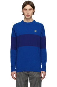 Loewe - Blue Striped Anagram Sweater